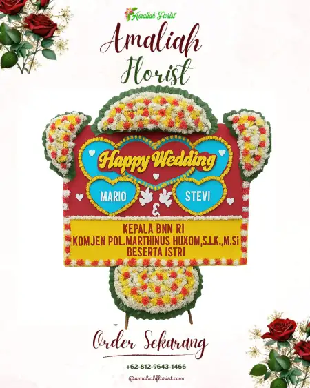 Papan Bunga Pernikahan Rusaba